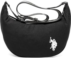 U.S.POLO ASSN. - Hobo-Tasche aus baumwolle, schwarz (20 X 10.5 X 18 cm)