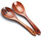 MOAZIFI Salad Servers Wooden Spoon Fork 6.5 x 26 cm Wooden Cutlery Salad Fork Salad Spoon Kitchen Utensil Set of 2 Wooden Cutlery Salad Fork Salad Spoon Acacia Wood for Salad, Pasta, Fruit, Kitchen