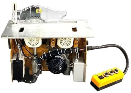 Mini-Tischkreissäge, Bürstenlosen Leise Sägen Holzbearbeitung Präzision Formatkreissägen Faltbare Elektrische Hebe