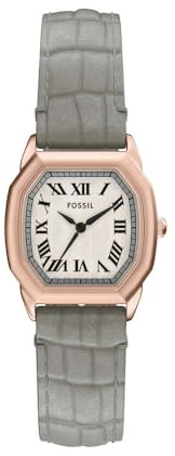 FOSSIL Damen Analog Quarz Uhr mit Leder Armband ES5435