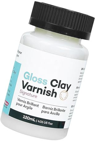 Vernice Lucida per Argilla - Finitura Effetto Lucido Intenso per Creazioni 120ml | Strumento Impermeabile per Artigianato, Preserva Opere Artistiche su Gesso, Legno, Pittura a Olio e