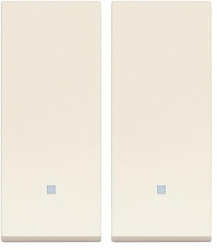 VIMAR 30000.C LINEA Interruttore 1P 10 AX 250 V~ allineato illuminabile, tasto sostituibile, canapa. Max 100 W per lampade con alimentatore integrato (IEC 60669-1:2017) (Confezione da 2)