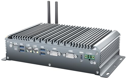 NORQIN Industrial PC Fanless Mini PC,Windows 11 Pro,Intel Core i5-1235U,32GB DDR4 RAM,2TB SSD,WiFi/BT,4K HDMI,LAN×2,4×RS232,2×RS485,6×USB,GPIO,LVDS,TPM2.0,Industrial Computer Support Power On Auto