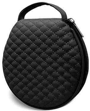 AOWIS PU Leather CD/DVD Case - 20 Capacity Portable Storage Tray with Zipper Closure, Space-Saving for Cars and Homes (black1)