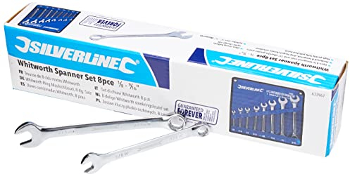 Silverline 633967 Whitworth Spanner Set 8pce 1/8 - 9/16