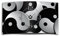 dixtime Motiv Yin Yang Designer Wanduhr modernes Wanduhren Design leise kein Ticken 3D-0321