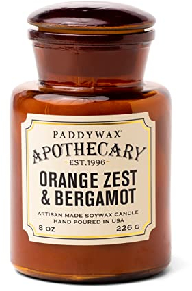 Paddywax Apothecary Collection, Jar Kerze, Meersalz/salbei, 237 ml, Orange Zest & Bergamot, 8-ounce