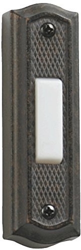 Quorum 7-301-44 Traditional Door Chime Button from Door Chimes Toasted Sienna Collection in Bronze/Dark Finish,