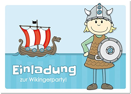 emufarm 10 Einladungen zum Kindergeburtstag Wikinger