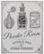Premier Housewares Powder Room Vintage Metal Sign | Tin Wall Sign with Printing | Metal Wall Plaque Sign for Decoration | Traditional Wall Art Plaque for Bathroom, Dressing