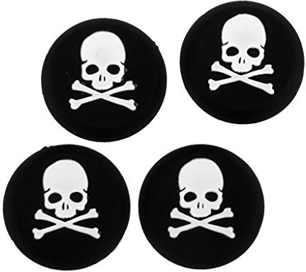 4X Cubierta de Joystick Palanca de Cráneo de Mando para Sony Playstation PS4 Blanco