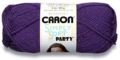Caron Simply Soft Party Yarn 85g - Purple Sparkle