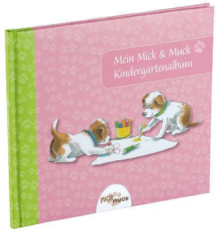Pagna 20514-15 Kindergartenalbum Mick und Muck Motiv Malen, 24 x 23 cm, 48 Seiten, rosa