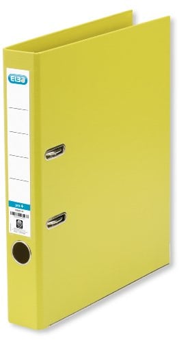 Elba Premium Akten-Ordner A4, smart Pro plus, 5 cm schmal, Kunststoff Ordner, gelb, 10 Stück