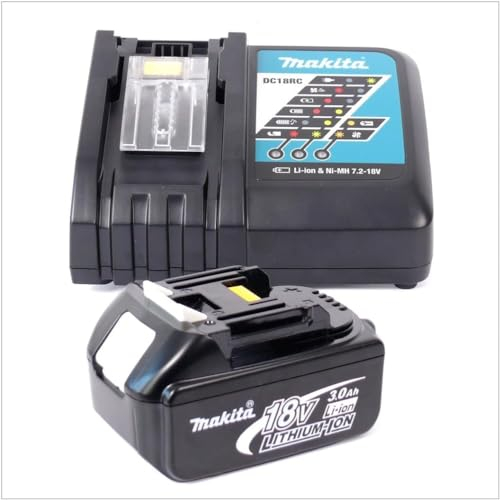 Makita BL1830B 197599-5 Kit Batteria 18V 3.0Ah E Caricatore DC18RC 195584-2