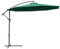 Outsunny Sombrilla de Jardín Ø300x250 cm Parasol Excéntrico Reclinable con Manivela Base Cruzada y Soporte de Acero 8 Varillas para Terraza Exterior Balcón Verde Oscuro