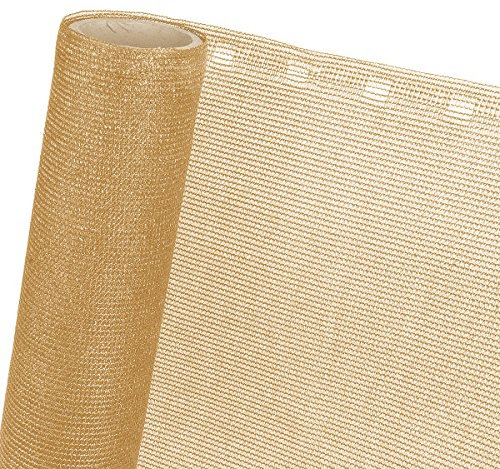 ZAUNBLENDE 85% 1,5m x 50m Sichtblende Windschutz Sonnenschutz in beige