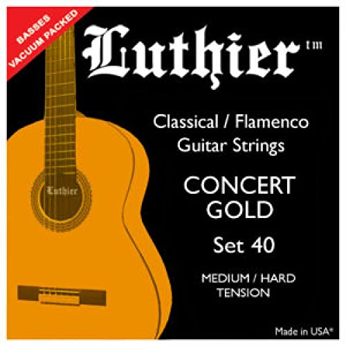 CUERDAS GUITARRA CLASICA - Luthier (LU/40) Concert Gold (Juego Completo)