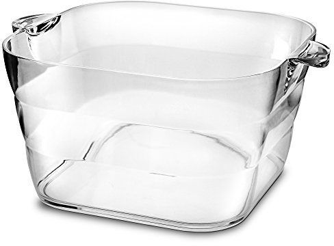 bar@drinkstuff Glacier Giant Acrylic Square Party Tub (22l, 4, Count)