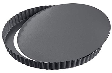 GF - Quicheform mit Hebeboden - Antihaftbeschichtung herausdrückbarer Hebeboden - Obstkuchenform und Backform mit Entfernbarem Antihaftbeschichtung - Schwarz - Ø 20 cm