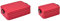 Mepal | Take a Break Duo Pack | Brotdose To Go | Lunchboxen für 2 bis 4 Sandwiches oder 4 bis 8 Brotscheiben | ideal für Meal Prep | Essenbox mit Unterteilung | Nordic red