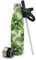 NERTHUS Termo Doble Pared para Frios y Calientes Diseño Palmeras de Acero Inoxidable con Tapon Pajita, 0.5 L