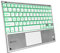 SUBBLIM Teclado Retroiluminado Bluetooth Smart para Tablet O iPad Blanco Plata Retroiluminación Touchpad Batería Recargable