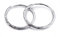 Halo's London (c) 9ct White Gold Diamond Cut 12mm - 20mm Hoop Sleeper Hoops/Sleepers/Earrings (30mm)