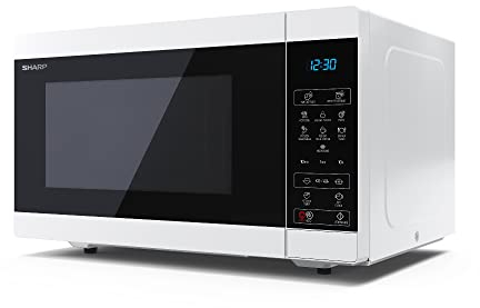 SHARP YC-MS252AU-W 25 Litre 900W Digital Microwave, 11 power levels, ECO Mode, defrost function, LED cavity light - White