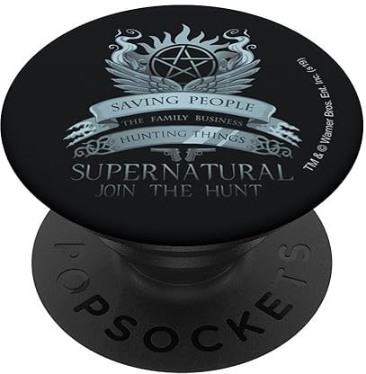 PopSockets Supernatural Saving People Hunting Things PopSockets PopGrip: Ausziehbarer Sockel und Griff für Handys/Tablets mit Tauschbarem Top