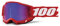 100% Accuri 2 Goggle, Erwachsene, Rot mit Spiegel Rot/Blau Linse