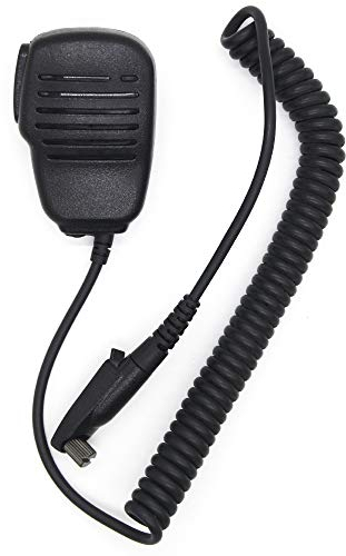Handmikrofon Lautsprecher 6Pin, Asudaro Tragbar Funkgeräte Profi Lautsprechermikrofon Kompatibel mit Motorola GP328Plus GP344 GP388 Plus GP366R GP644 GP688 GL2000 Walkie Talkie Funkgerät Schwarz