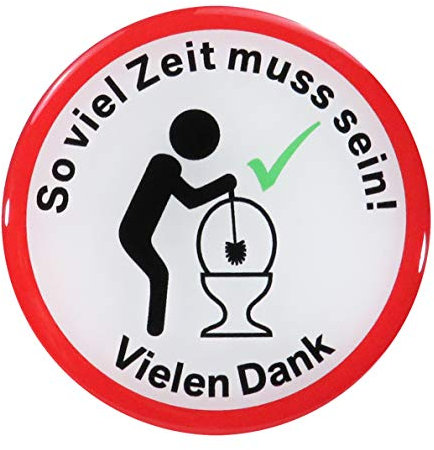 BIKE-label Toiletten Klo WC 3D Aufkleber Toilettenschild So viel Zeit muss Sein 70 x 70 mm 900047