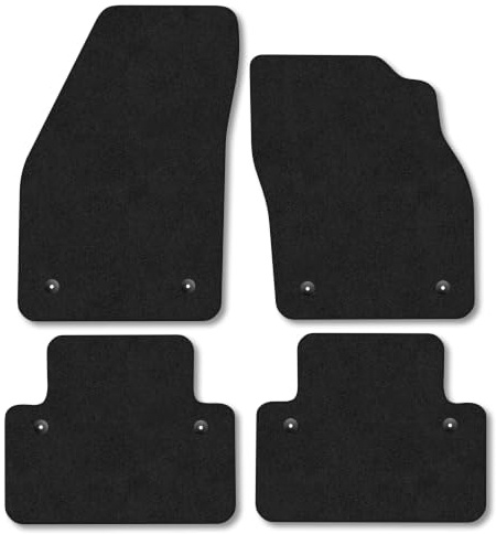 Volvo V50 (2003-2012) [Manual] Carpet Car Mats | Black Edge Trim Tailored Fit Floor Mats Full Coverage Protection Accessories Easy Clean Anti Slip Made in the UK