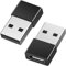 Adattatore USB C a USB (2 Pezzi), BorlterClamp Adattatore Tipo C Femmina a USB A Maschio OTG Compatibile con Computer Portatile, PC, Samsung Galaxy S20 S21 Note 20, Nero