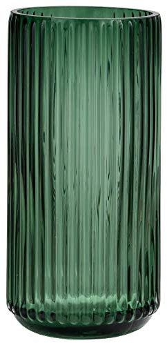 TIMEFOTO Vase à Fleurs Vert en Verre épais de 19,1 cm pour bibliothèque, Table à Manger, Bureau intérieur, Salle de réunion, Salle de Bain, comptoir, décoration de Noël