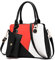 FANDARE Damen Handtasche 2pcs Schultertasche Umhängetasche Wasserdicht PU Leder mit Geldbörse Frauen Tragetasche Henkeltasche Tote 2-teiliges Set für Büro Schule Reisen Arbeitstasche Schwarz