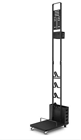 XUANYU Staubsauger Halterung ohne Bohren, Staubsauger-Ständer mit Zubehör-Halterung und 2 Aufbewahrungskörbe, Ständer für Dyson Akkusauger V6/ V7/ V8/ V10/ V11 (Nur Aufbewahrungsregal)