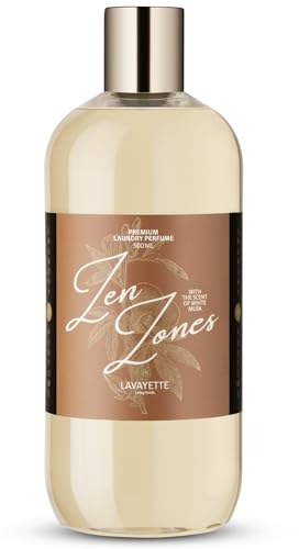 Lavayette Profumo Premium per Lavanderia - Zone Zen, Profuma Bucato al Muschio Bianco - Ideale per Tessuti, Biancheria da Letto, Lenzuola Vestiti Lavati a Mano o in Lavatrice- Odore Fresco - 200ml