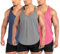 Lehmanlin Débardeur Homme Sport Musculation,Marcel Debardeur Homme Musculation Stringer, Chemises à Séchage Rapide(Lot de 3 : Rose + Gris + Bleu, M)