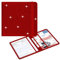 wisdompro Étui pour Carte Grise et Carte d'assurance en Similicuir à Paillettes pour Documents, Carte d'identité, permis de Conduire, Cartes d'informations essentielles, Rouge Brillant