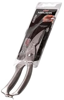 FACKELMANN Geflügelschere PRAKTIKA Schere, Geflügelschere mit Federn, Geflügelschere aus Edelstahl für Geflügel, Huhn, Ente (Farbe: Silber), Menge: 1 Stück