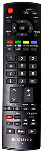 EUR7651110 N2QAYB000222 N2QAYB000223 Telecomando sostitutivo Adatta per Panasonic LCD Plasma TV TH-37PX7E TH-37PX8E TH-37PX8EA/ES TH-37PX8ESA TH-42PX7E TH-42PX8E TH-42PX8EA/ES TH-42PX8ESA TH-42PZ8E