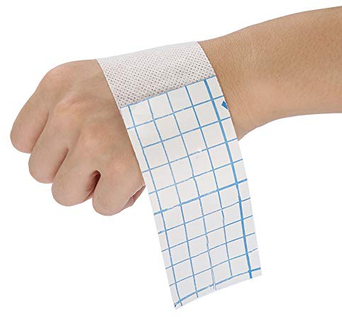 Ruban Adhésif Médical, Feuilles de Cicatrice, Ruban de Peau Flexible, 10 M Rouleau de Ruban Auto-Adhésif, Ruban de Fixation Blanc Non Tissé Respirant Bandage pour La Fixation de Plâtre(5cm)