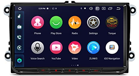 XTRONS Android 12 Autoradio 9 Zoll QLED Display Multimedia Player Octa Core 8GB 128GB Eingebauter 4G LTE/CarAutoPlay/Android Auto/ROHM DSP 1280 * 720 IPS Bildschirm für VW Skoda SEAT