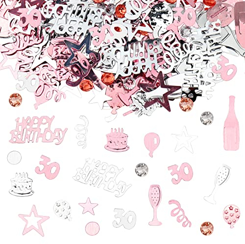 GoldRock Konfetti 30 Geburtstag Frauen Deko Rosegold,500 Stk Konfetti 30. Geburtstag,Streudeko 30 Geburtstage Deko,Deko 30 Geburtstags Frau Männer,Tischdeko 30 Geburtstage,Geburtstagsdeko 30 Jahre