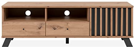 möbelando TV-Board Medan 56A in Artisan Oak/Anthrazit. Abmessungen (BxHxT) 138x44x40 cm