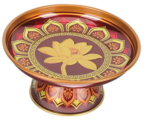 Cabilock Hausbedarf Für Schätze Weißblech Feng Anbetung Teller Buddha Wohlhabend Handwerk Ritual Behälter Liefert Rituale Getrocknete Schalen Ornamente Schüssel Dekor Gut Tempel