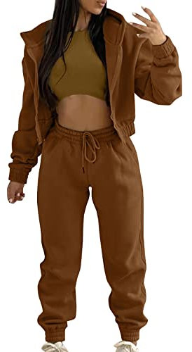 callmo Damen Hausanzug,Damen Baumwolle Trainingsanzug, Jogginganzug, Sportanzug, Freizeitanzug, Hausanzug