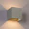 Eurekaled - Applique da parete LED Cubo 12W - Fascio di luce regolabile - IP65 Lampada per interno/esterno - Up&down - Design moderno (Luce naturale 4000K, Grigio)